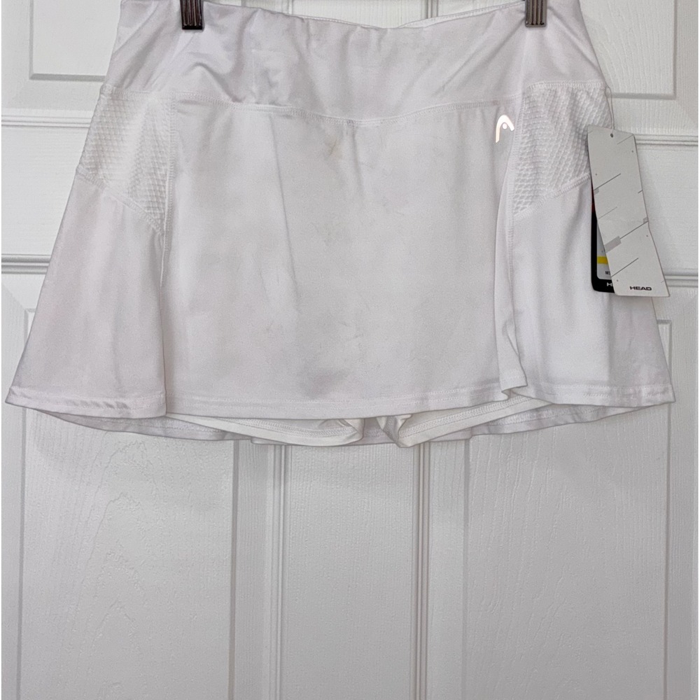 Head activewear Fresh Mesh skort NEW Womens large White Moisture Wicking Pull on